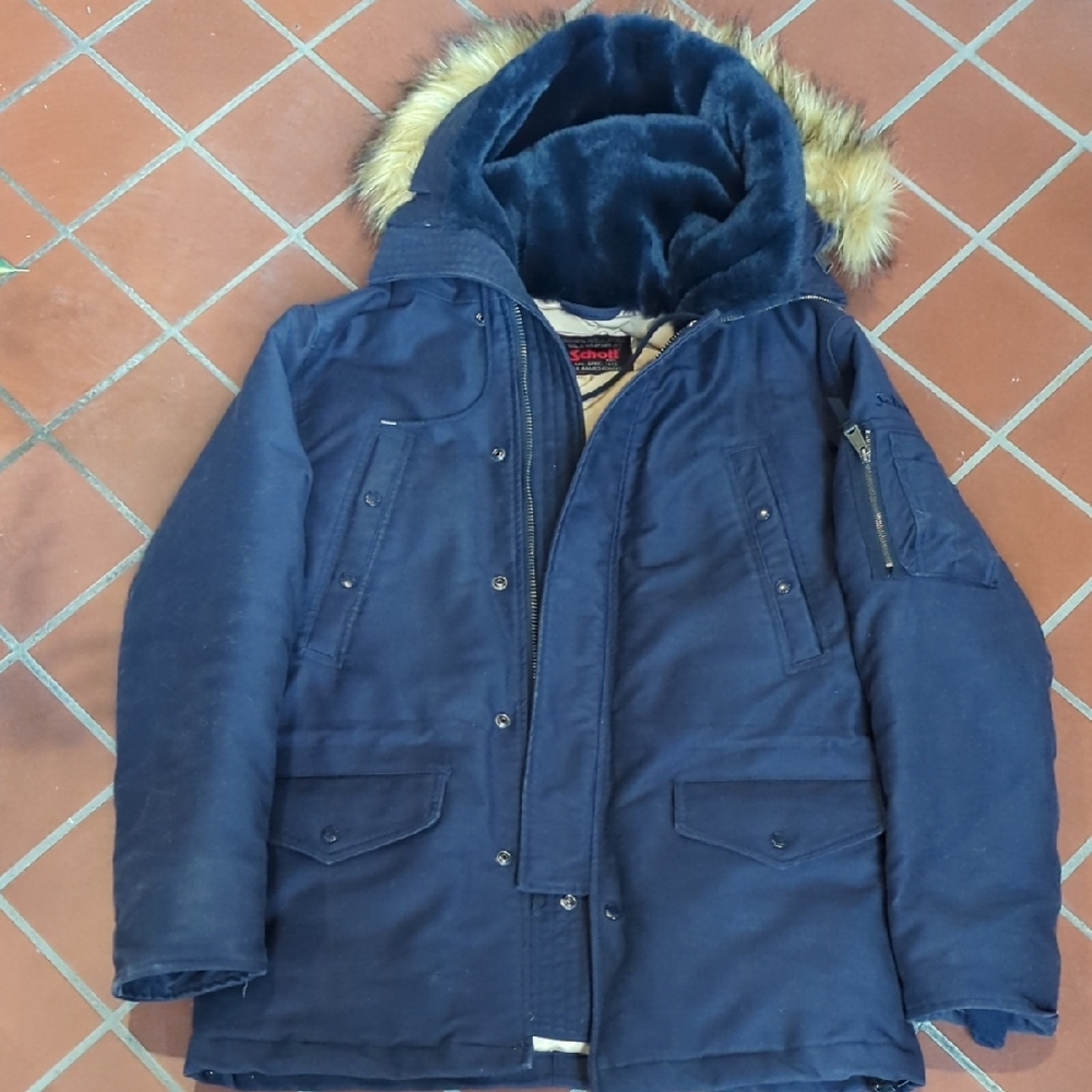 Schott NYC N3-B Navy Blue Parka